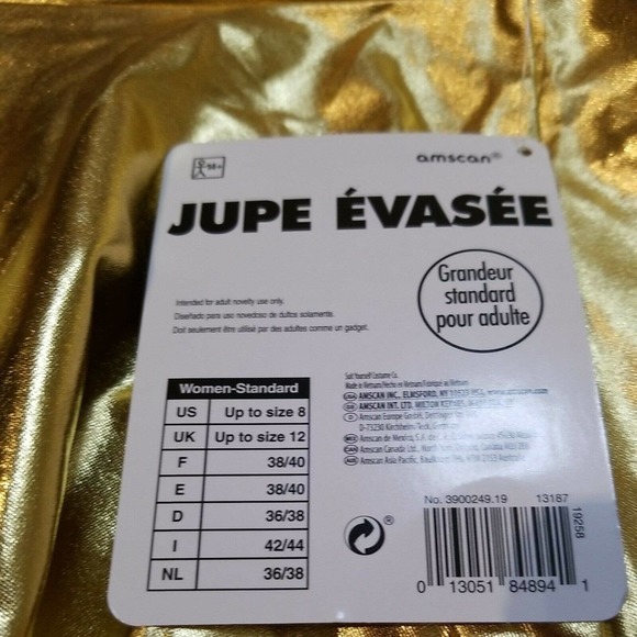 Flare Skirt Gold New Years Holidays bright - Picture 2 of 7